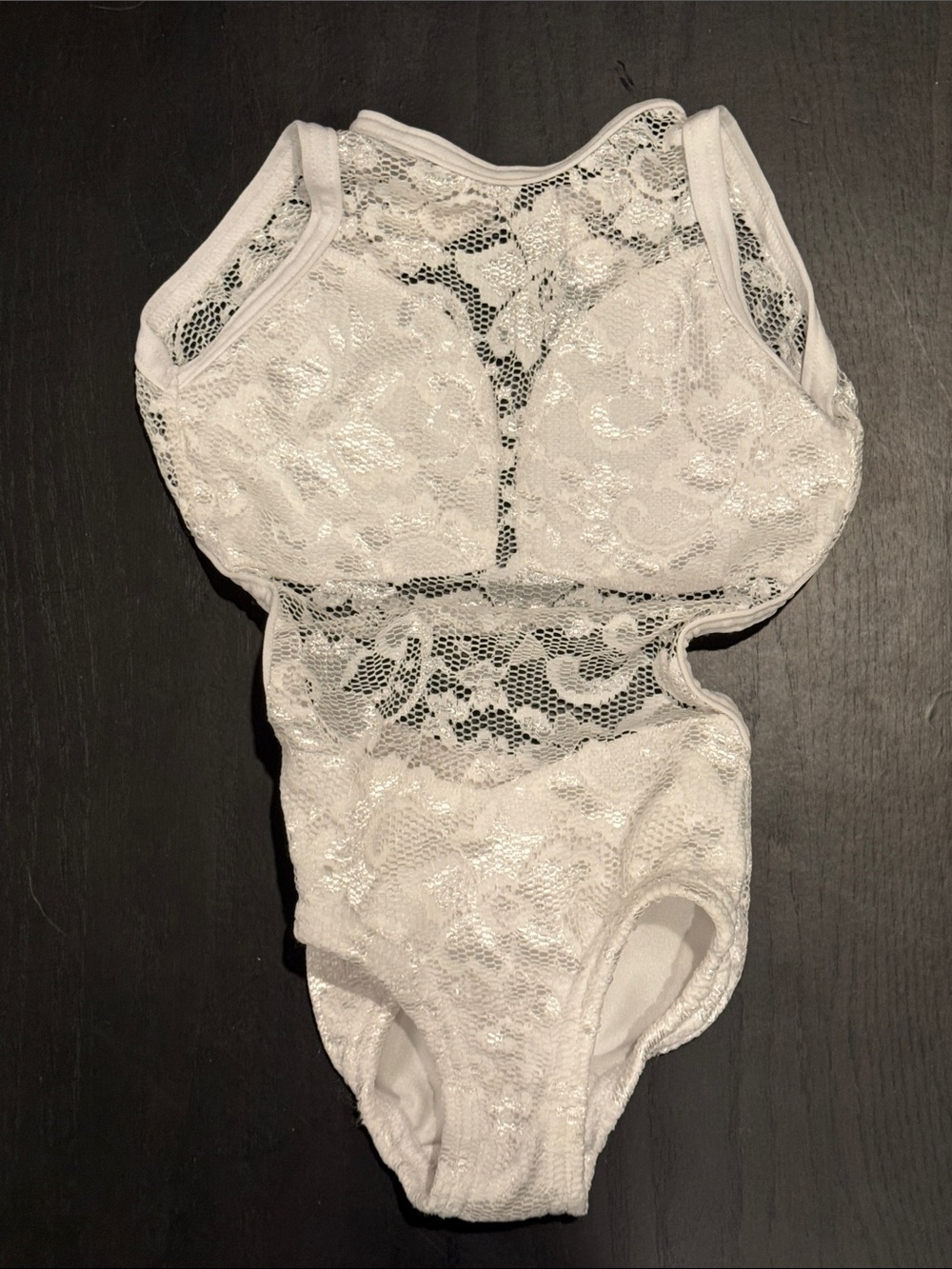 White Lace One-Piece Leotard